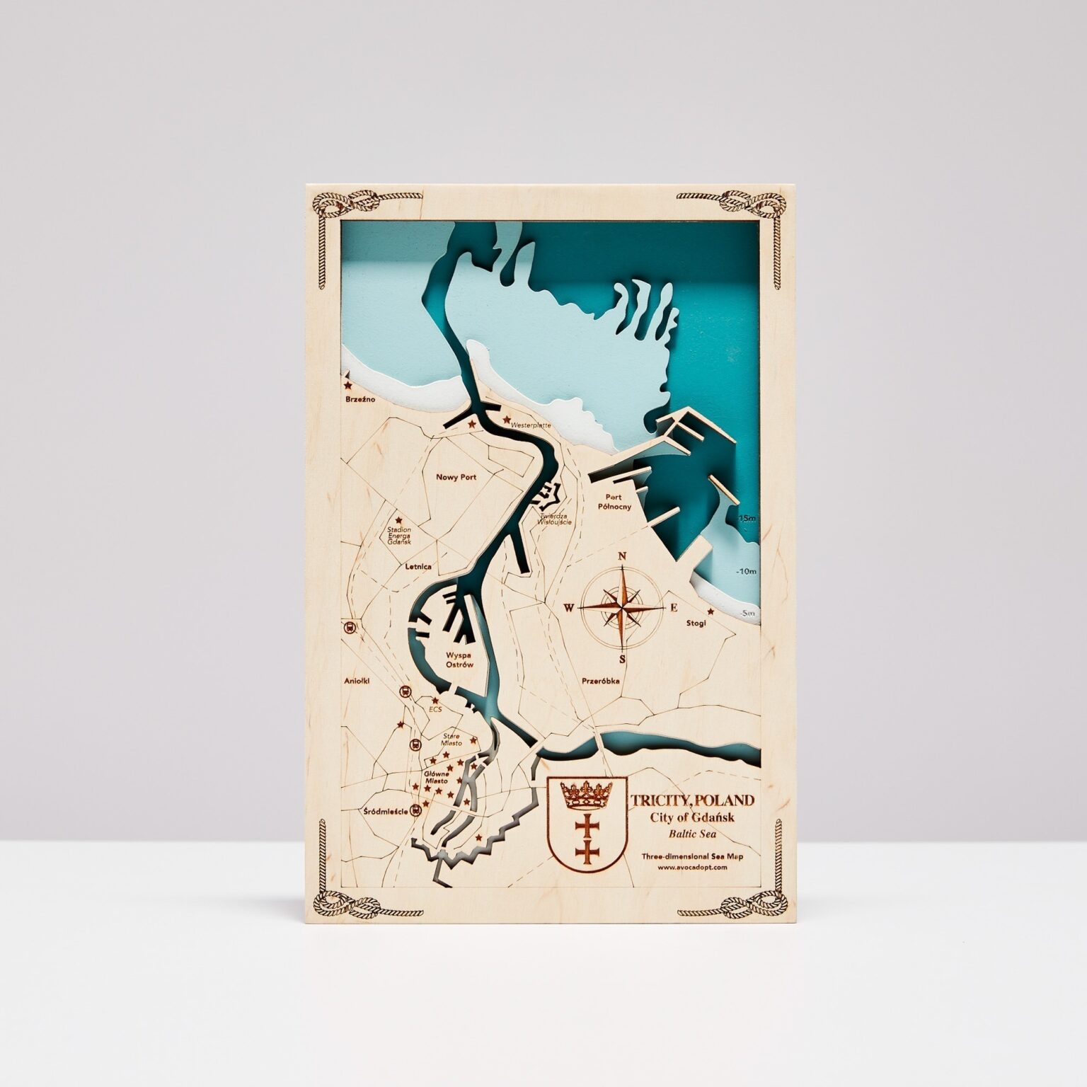 Gdańsk - Drewniana Mapa