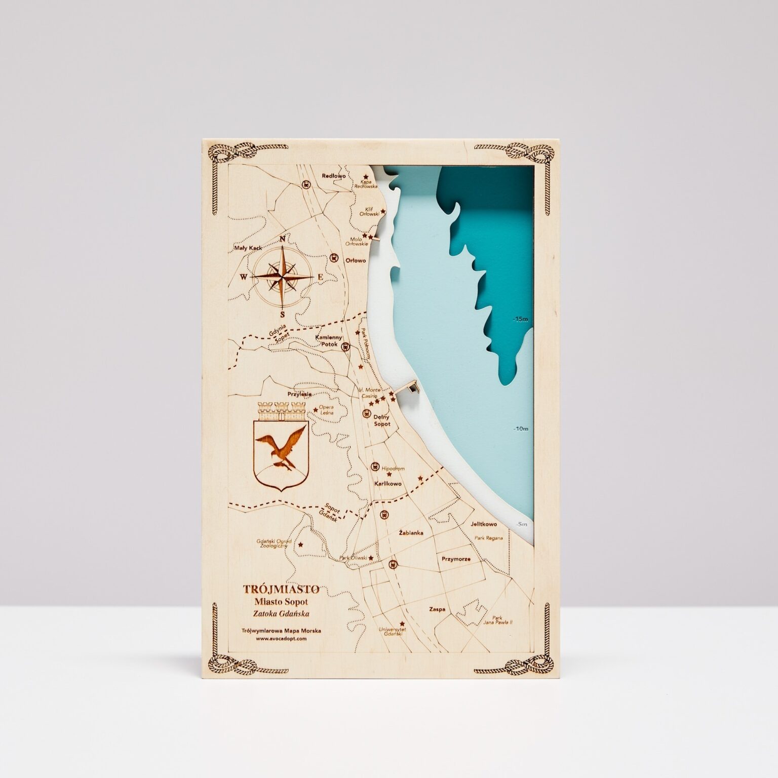 Sopot - Drewniana Mapa