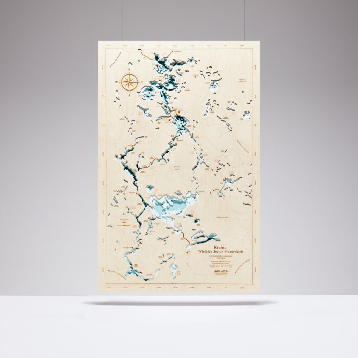 Mazury – Drewniana Mapa