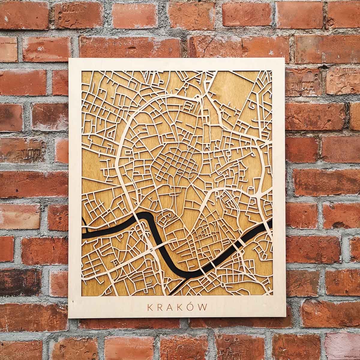 Kraków - Drewniany Plakat