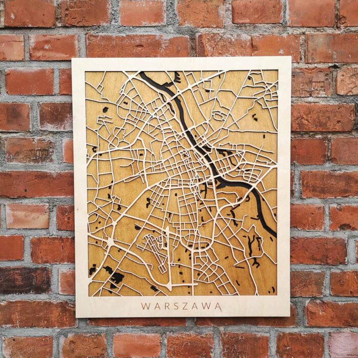 Warszawa - Drewniany Plakat