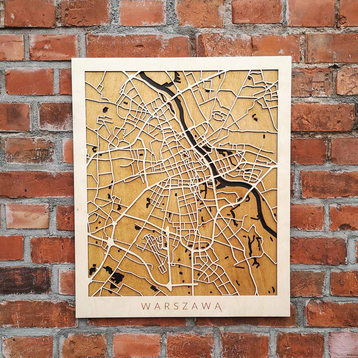 Warszawa - Drewniany Plakat