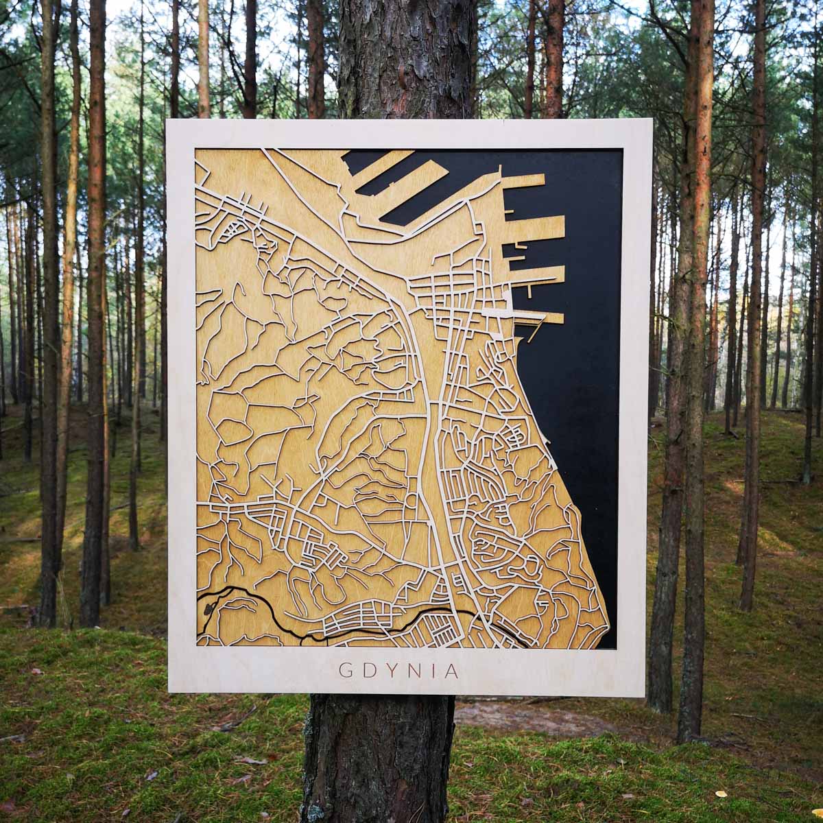 Gdynia - Drewniany Plakat