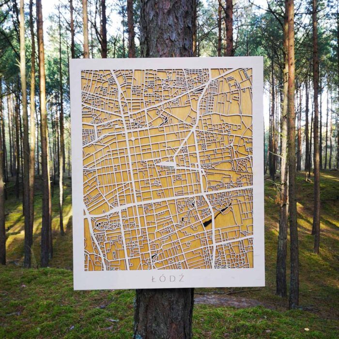 Łódź - Drewniany Plakat