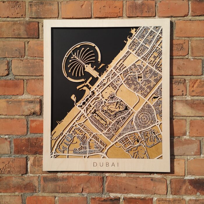 Dubai - Drewniany Plakat