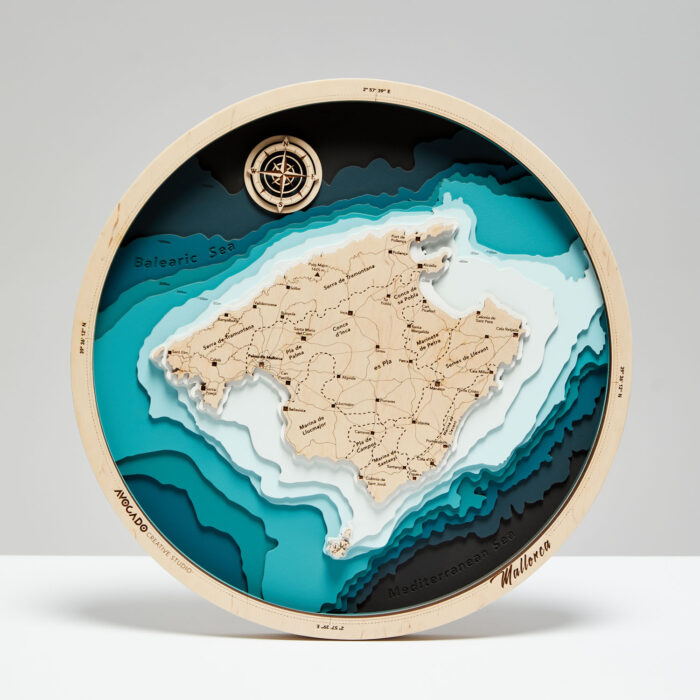 Majorka - Drewniana Mapa