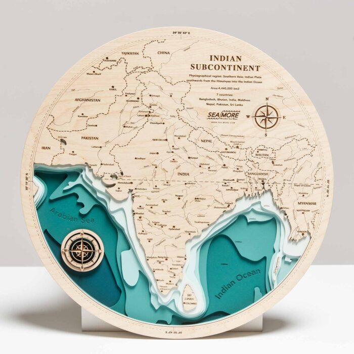 Indie - Drewniana Mapa