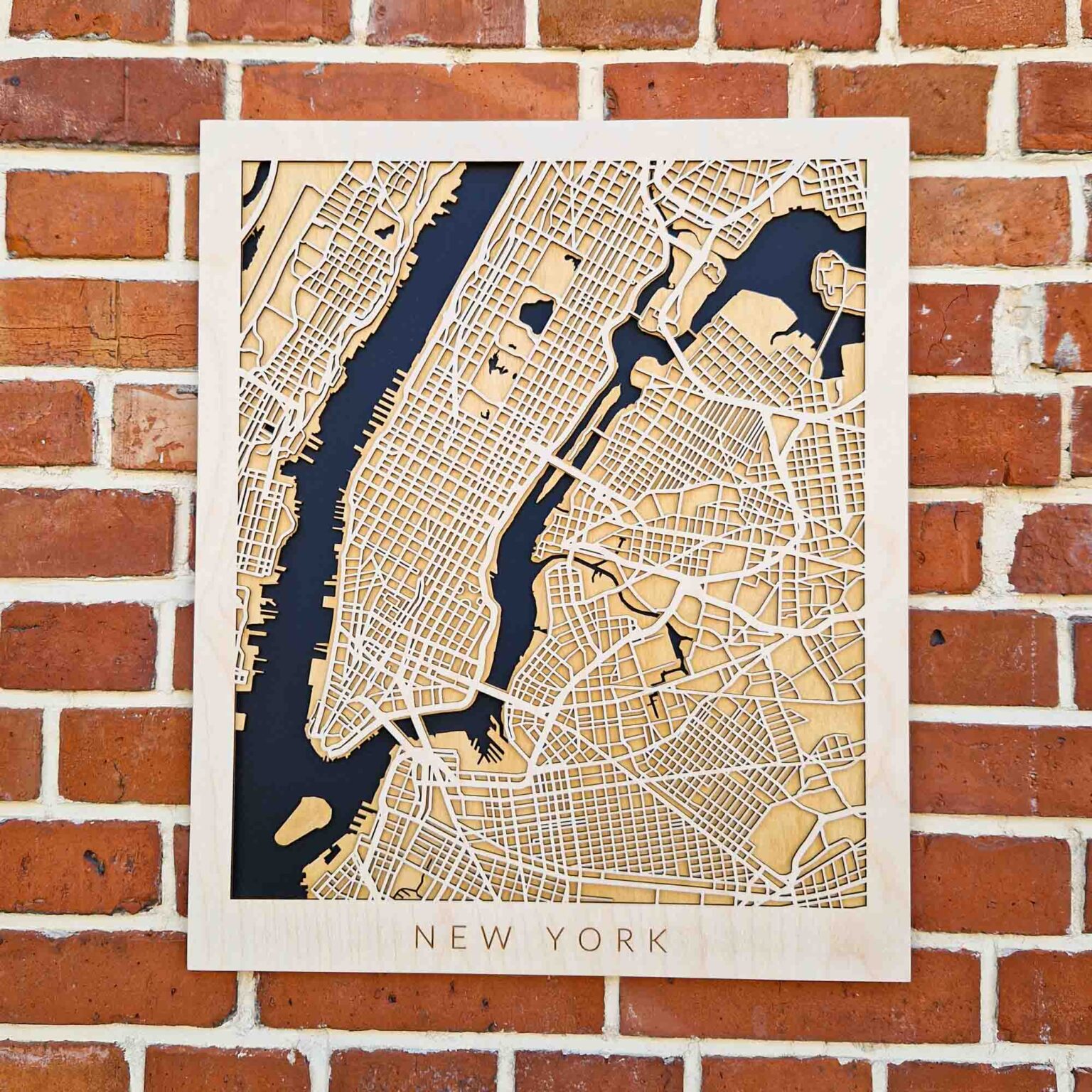 New York - Drewniany Plakat