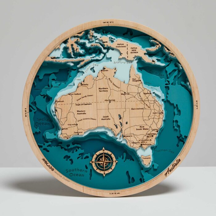 Australia - Mini Drewniana Mapa