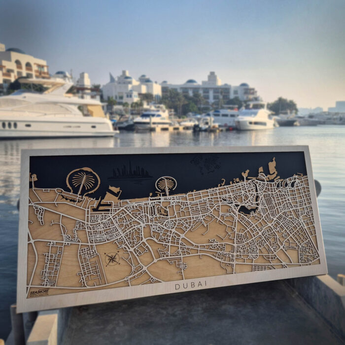 Dubai all - Drewniany Plakat