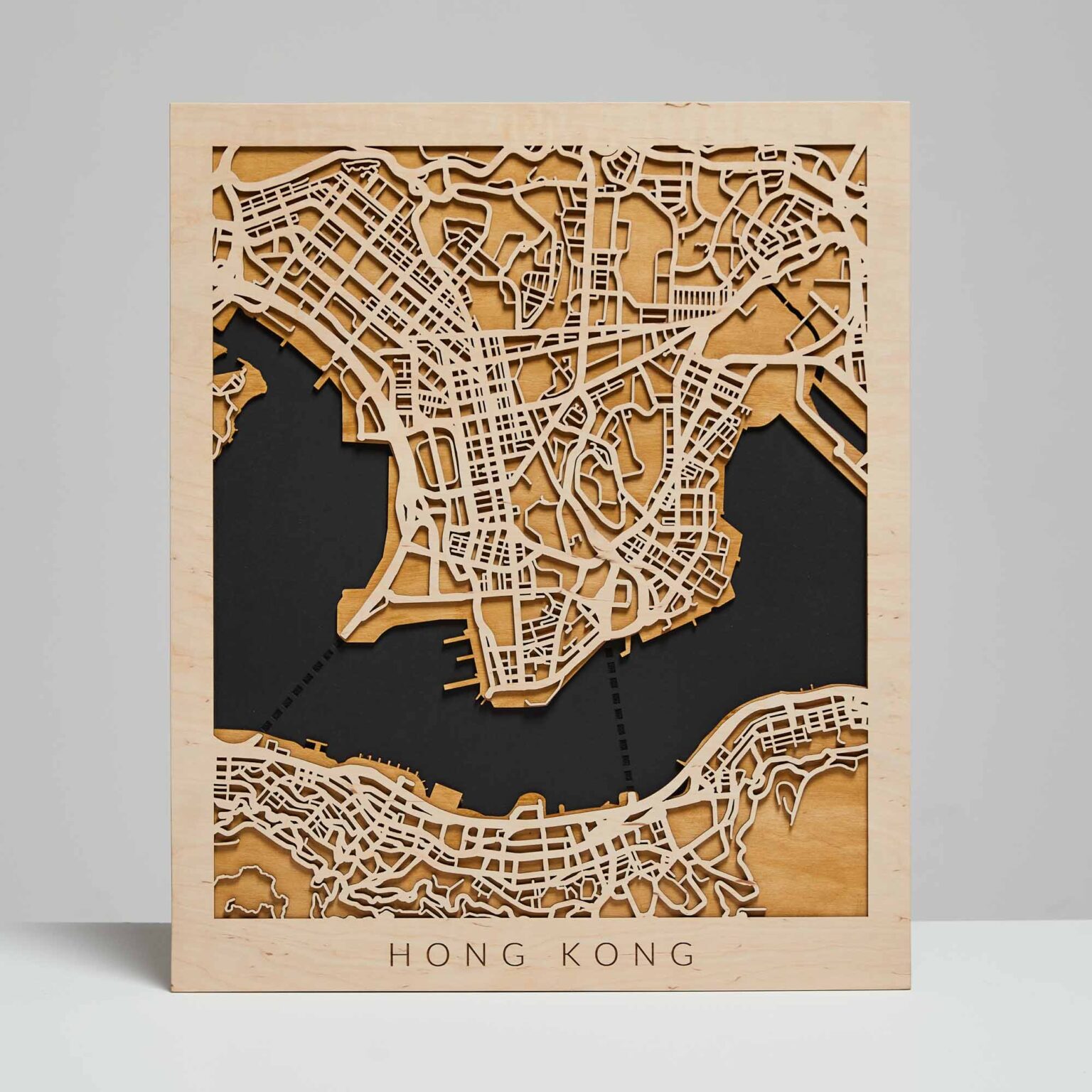 Hong Kong - Drewniany Plakat